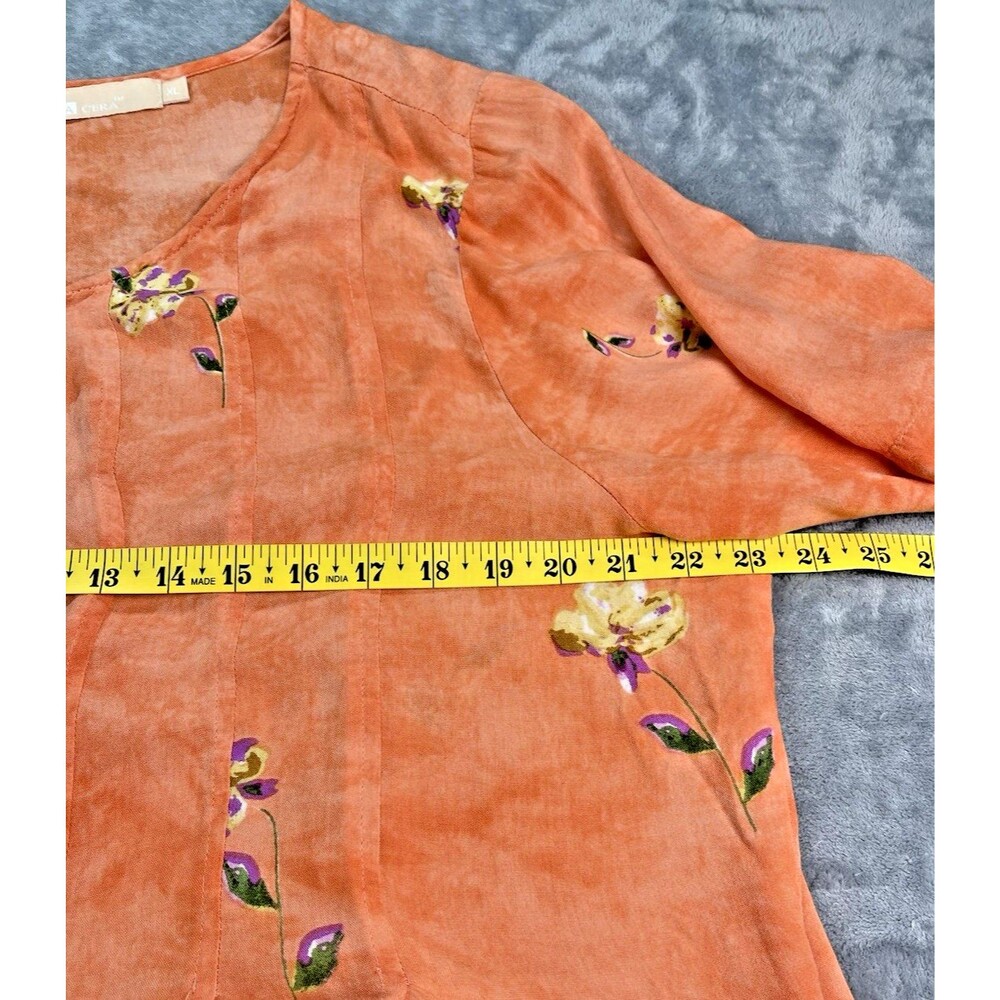 LA Cera womens casual floral summer dress XL vacation travel party cottagecore - Picture 6 of 10